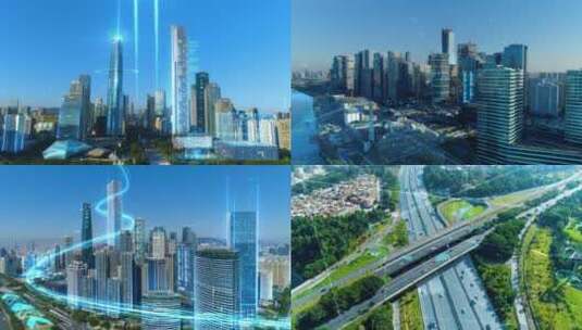 智慧城市，科技感互联网5G大数据4kAE高清AE视频素材下载