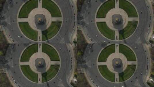 城市中雕像环形交叉路口的最佳照片高清在线视频素材下载