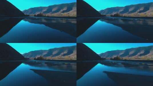 航拍秋天新都桥高原美景山水一色如诗如画高清在线视频素材下载
