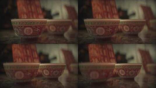 中国传统茶碗高清在线视频素材下载