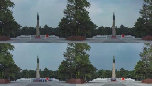 抗美援朝烈士陵园纪念碑高清在线视频素材下载