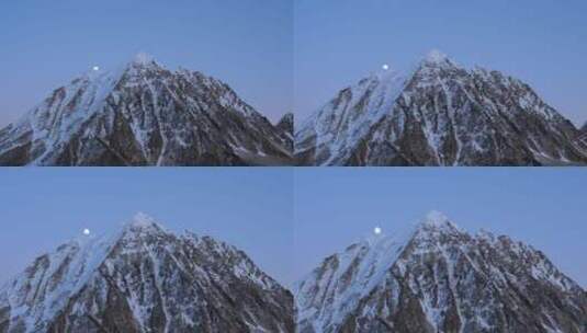 傍晚静谧的雅拉雪山高清在线视频素材下载
