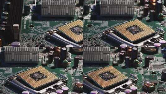 线路板cpu芯片处理器实拍高清在线视频素材下载