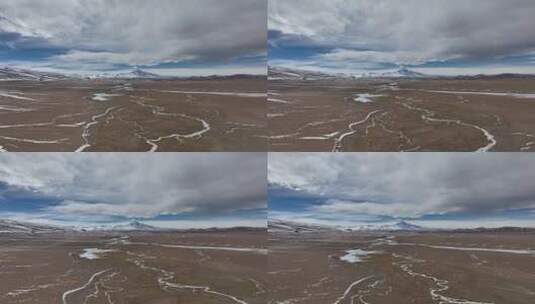 西藏日喀则定结县高原湿地十万个沙丘高清在线视频素材下载