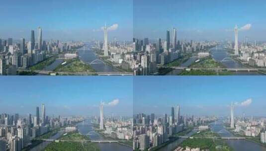 珠江新城广州塔大气航拍广州城市宣传片高清在线视频素材下载