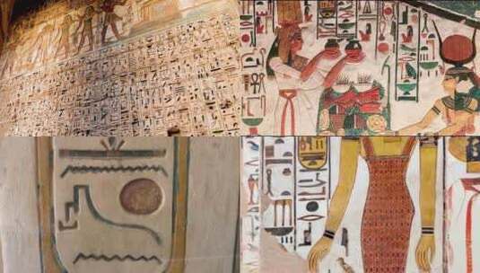 古埃及壁画高清在线视频素材下载