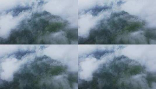 航拍俯瞰云海高山大地高清在线视频素材下载