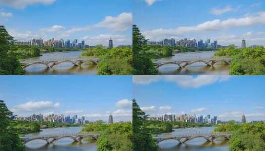 南宁延时 五象湖 高楼大厦 城市风光高清在线视频素材下载
