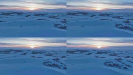 航拍冬季北方山区雪景高清在线视频素材下载