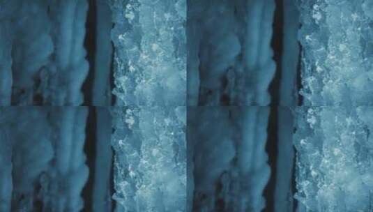 冰冻瀑布冰原高清在线视频素材下载