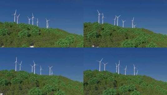 可再生能源的风力涡轮机高清在线视频素材下载