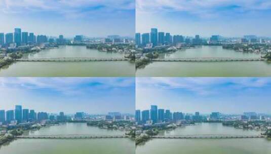 江苏省南京市江宁区城市风光4k延时航拍高清在线视频素材下载