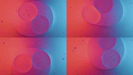 俯拍视图, 彩色的油滴在水面上高清在线视频素材下载