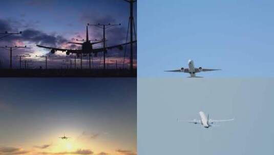 【合集】飞机起降高清在线视频素材下载