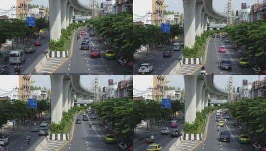 高架桥城市交通道路马路汽车车辆高清在线视频素材下载