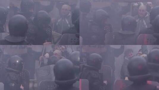 防爆警察抓捕抗议者高清在线视频素材下载