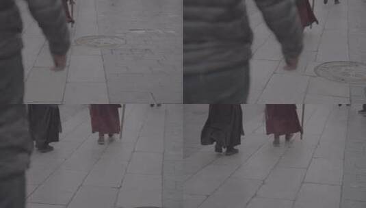 西藏拉萨大昭寺八廓街转经素材高清在线视频素材下载