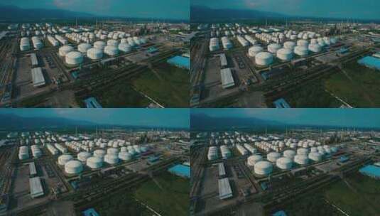 彭州油库航拍 油库 中国石油 航拍 4k高清在线视频素材下载