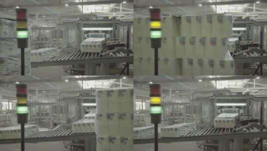 造纸厂正在工作的输送机高清在线视频素材下载