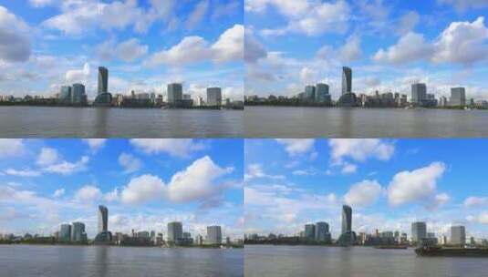 上海浦西滨江延时摄影高清在线视频素材下载