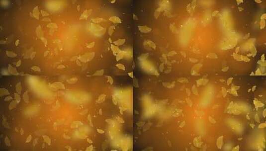 唯美杏叶粒子背景视频高清在线视频素材下载