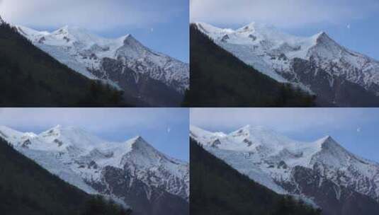 雪山的变焦拍摄高清在线视频素材下载