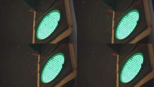 雪中交通信号灯高清在线视频素材下载