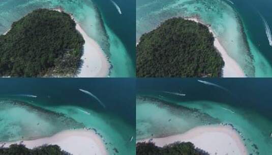 泰国旅游视频泰国普吉岛pp岛蓝色海水白沙滩高清在线视频素材下载