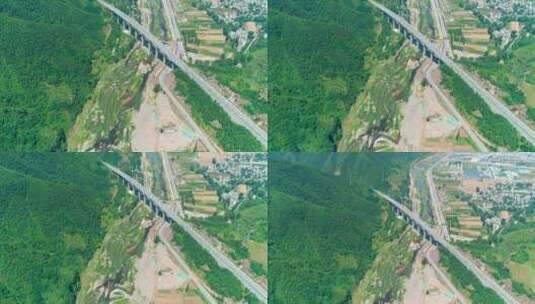 山间的高速公路航拍高清在线视频素材下载