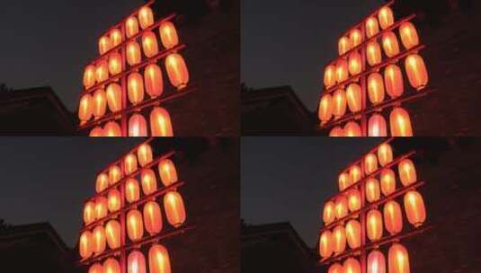 南宁三街两巷的灯笼高清在线视频素材下载