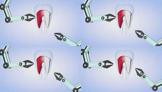 牙齿健康科技感概念动画高清在线视频素材下载