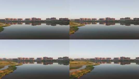 湖南衡阳蒸水风光带自然风光高清在线视频素材下载