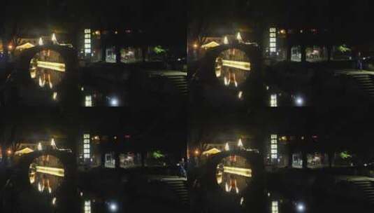 绍兴仓桥直街古街道夜景视频高清在线视频素材下载