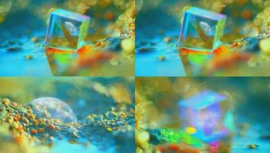 斑斓 水晶  唯美背景高清在线视频素材下载