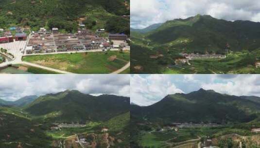 广东惠来大山村落民居4K航拍高清在线视频素材下载