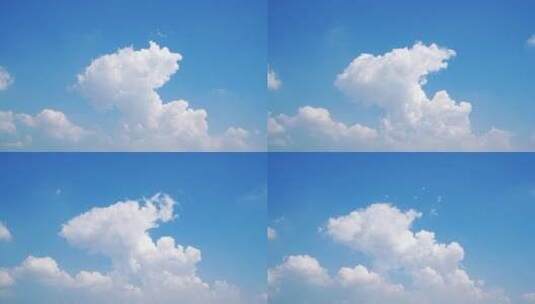 蓝天白云纯净天空云延时夏天小清新云朵日系高清在线视频素材下载