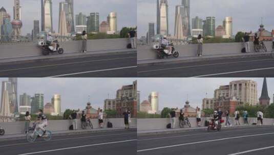 上海乍浦路桥女飞手高清在线视频素材下载