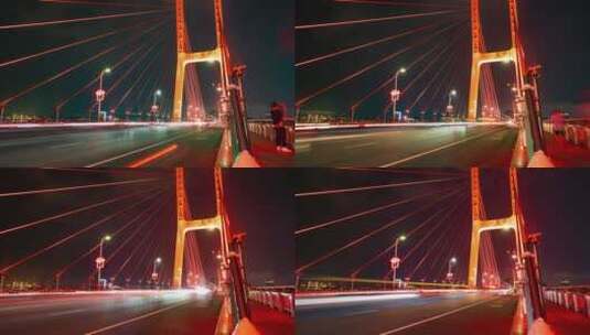 南昌八一大桥夜景延时高清在线视频素材下载