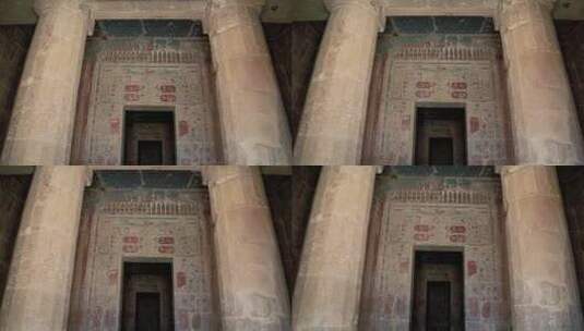 女法老神殿的廊柱大厅高清在线视频素材下载