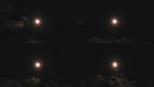 乌云与月亮特写高清在线视频素材下载