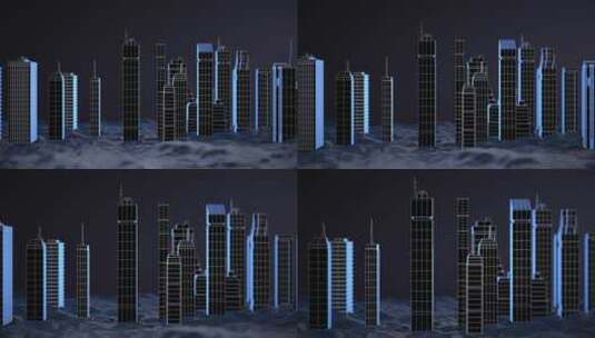 穿梭未来城市C4D动画高清在线视频素材下载