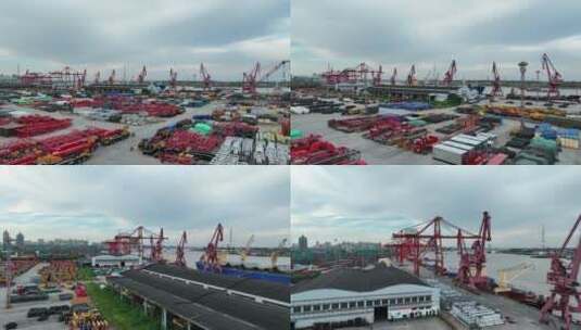 上海集装箱码头港口高清在线视频素材下载