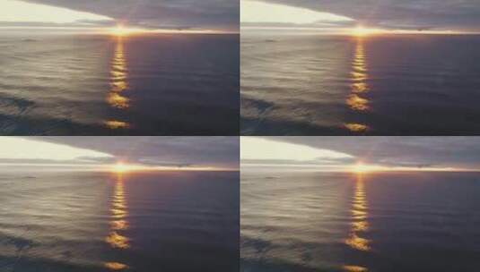 唯美湖面夕阳落日影视级视觉高清在线视频素材下载