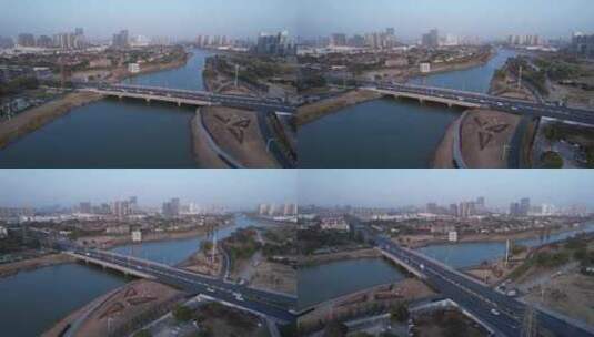 南京江宁牛首山河航拍高清在线视频素材下载