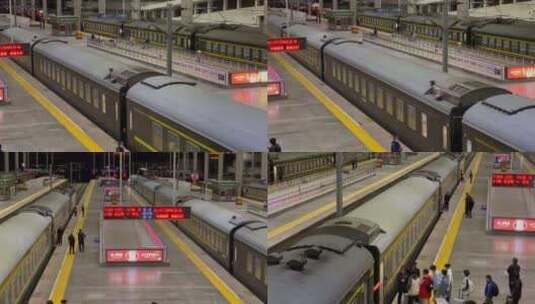 火车列车站台旅客轨道5高清在线视频素材下载