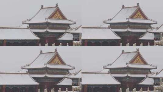 故宫雪景高清在线视频素材下载