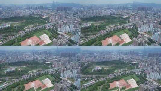 深圳北站周边城市建筑高清在线视频素材下载