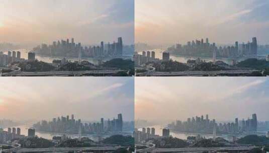 10K重庆全景城市风光延时高清在线视频素材下载