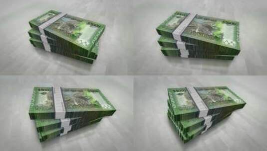 圭亚那美元钞票堆包高清在线视频素材下载