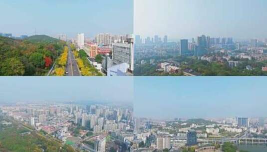 航拍芜湖城市街景高清在线视频素材下载